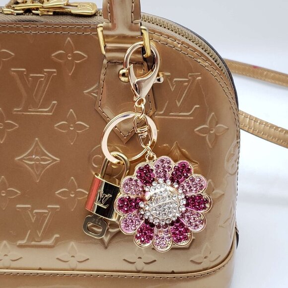 100% Auth Louis Vuitton Lock & Key with unbranded Bagcharm, Keycharm, Keychain - Picture 1 of 7